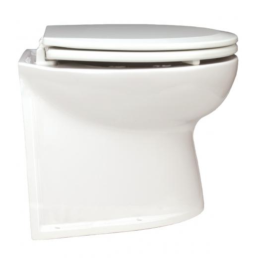 JABSCO Deluxe Flush Toilette 17“ gerade, 12V mit Holzsitz