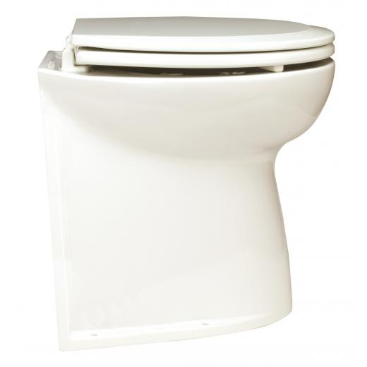 JABSCO Deluxe Flush Toilette 17“ gerade, 24V mit Holzsitz