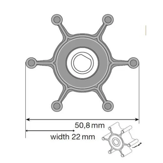 Johnson Impeller für F4 Pumpe MC97EPDM