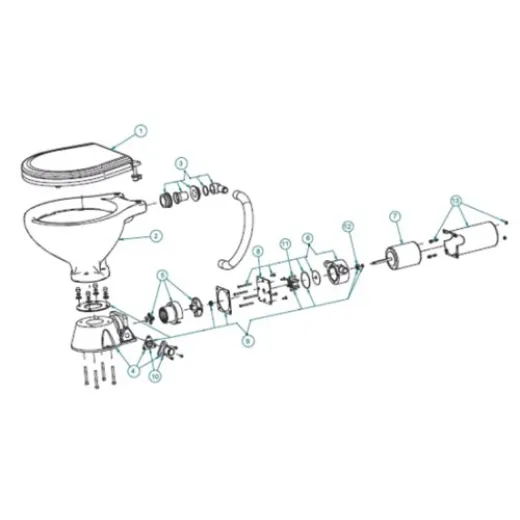 Johnson Pump Einlaufbogen Mit Dichtung Für Toilette Johnson Compact Modell
