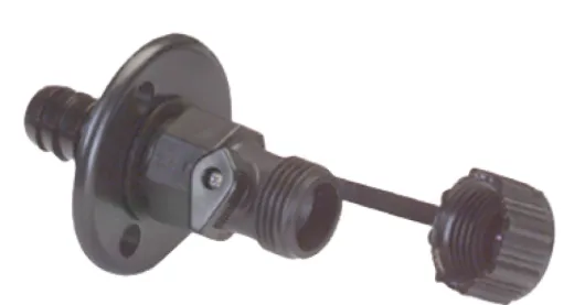 Johnson Pump Kunststof Quick-Connect Wandanschluss