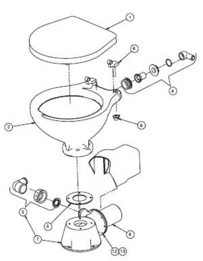 Johnson Pump Motor 24v Für Toilette Johnson, Modell Premium