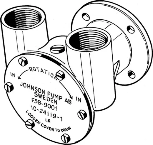 Johnson Pump Selbstansaugende Bronzene Kühlwasser-Impellerpumpe F5b-9 High Speed