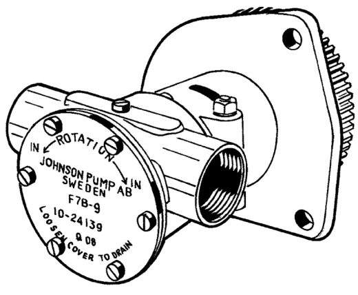 Johnson Pump Selbstansaugende Bronzene Kühlwasser-Impellerpumpe F7b-9 (Hino W04d/W04ct)