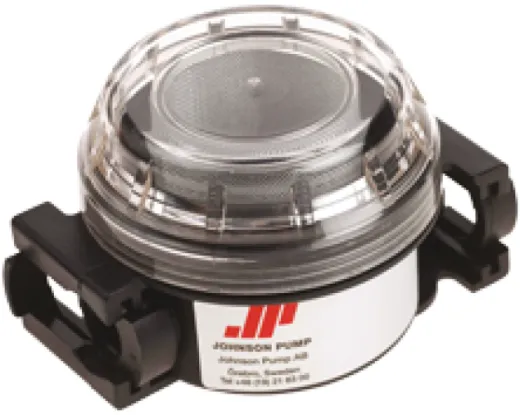 Johnson Pump Universal Inline-Filter, 3/8", Anschluß 3/8" Bsp/1/2" Schlauch & 1/2" Bsp/3/4" Schlauch