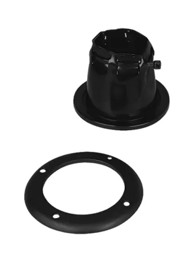 Kabeldurchführung Schwarz Verstellbar Mit Ring, 85x105mm