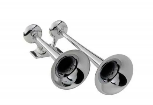 Kahlenberg Horn Typ D-0A - doppelt (chrom, Messing und gegossene Bronze, 576, 294, 185)