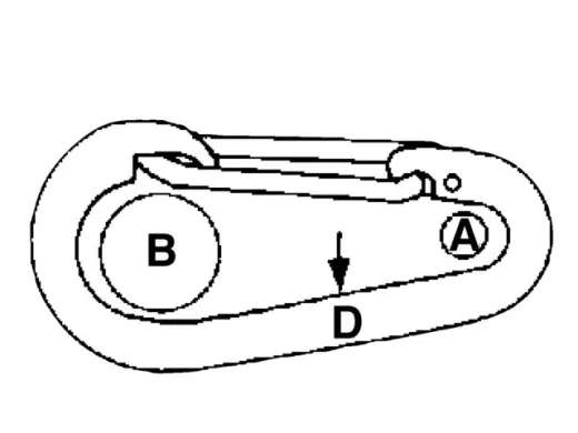 Karabinerhaken symetrisch 6mm