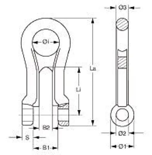 Kettenschäkel AISI316 für Kette 10-12mm