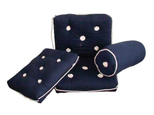 Kissen aus Baumwolle (mit Rücken, blau, 430 x 750 mm)