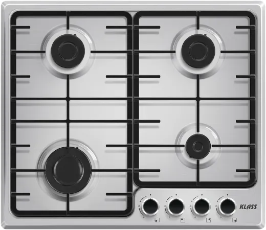 KLASS Kochfeld - Edelstahl (Edelstahl, 595 x 515 mm, 550 x 480 x 45 mm)