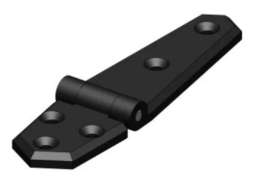 KS-Scharnier schwarz 134x35mm 2-St.SB-Pack