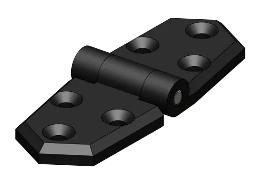 KS-Scharnier schwarz 97x35mm 2-St.SB-Pack