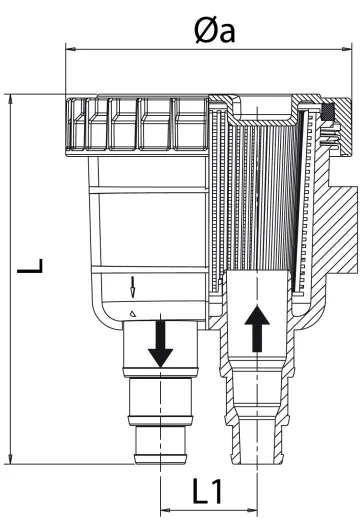 Kühlwasserfilter 32-38mm Anschluss