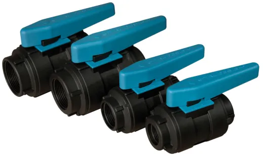 Kunststoff Kugelhahn, 1/2, Schwarz