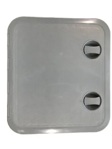 Kunststoff-Luke, 315x440mm, 2x Verschluß, 180°, Grau