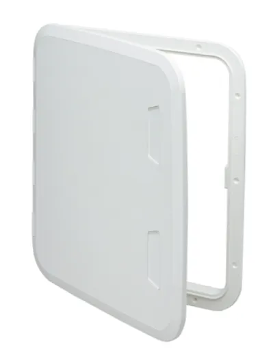 Kunststoff-Luke, 435x380mm, 180°, Weiß