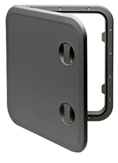 Kunststoff-Luke, 513x458mm, 180°, Abnehmbar, Grau