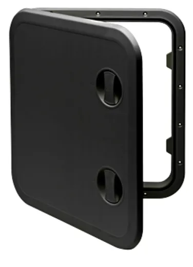 Kunststoff-Luke, 513x458mm, 180°, Abnehmbar, Schwarz