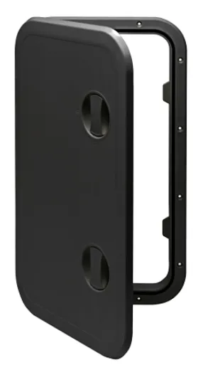 Kunststoff-Luke, 606x357mm, 180°, Abnehmbar, Schwarz