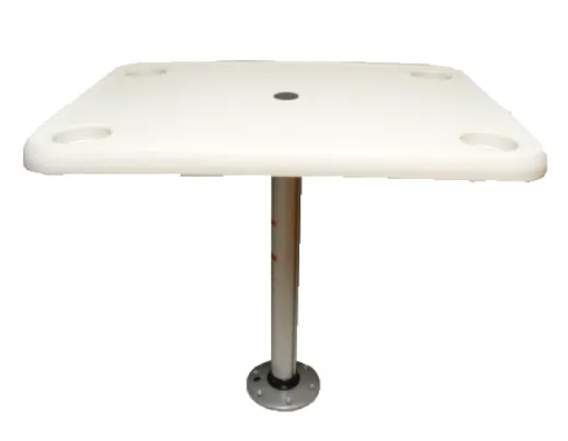 Kunststoff Rechteckige Tischplatte Satz (406x711mm) Mit Aluminium Tischbein (H=686mm) Und Fuß