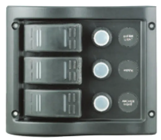 Kunststoff Schalttafel, 12v, 3-Schalter & Led-Indikator, Automatischen Sicherungen (5a, 10a, 15a)
