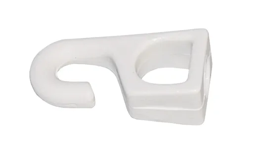 Kunststoffhaken f.6mm WEISS (100-Stück-Packung)