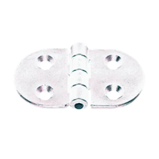 Kunststoffscharnier Polyamid, Rund Weiß, 70x40mm, 270°