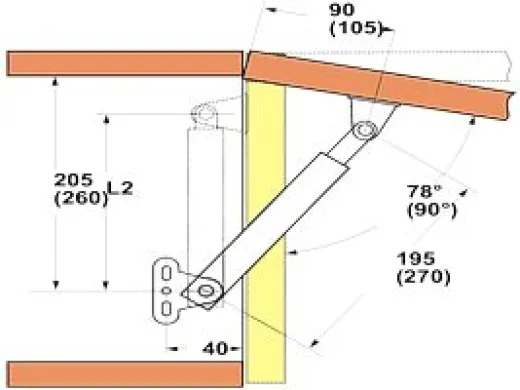 LAMP Pultschere (Stellstange) A2 gebürstet 133-195mm