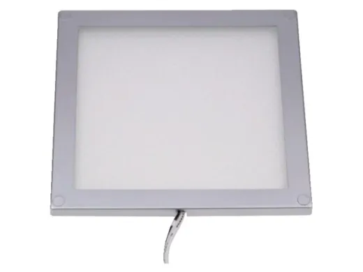 LED-Deckenleuchte Aufbau silber 100x100mm
