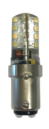 Led-Ersatzlampe (Ba15d), 2,5w, H=53,5mm, Ø19mm, Silikonenschutz, Cool White