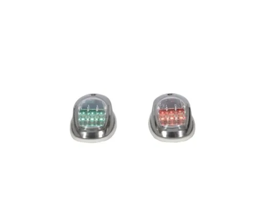 LED Navigationslicht Aufbau-Set (Bb+Stb) Edelstahl