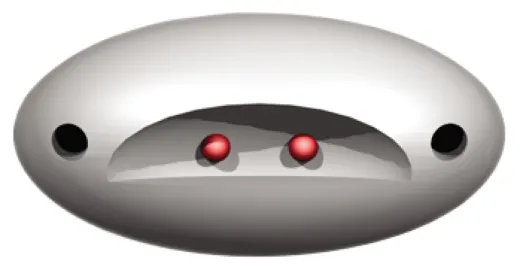 Led Orientierungsleuchte, Kunststoff Gehäuse, Aufbau, 12v/0,23w, Led 2x 5ø, 44x19x13mm