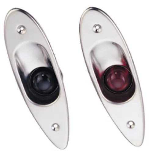 Led Positionlaternen-Satz Für Back-/Steuerbord (Einbau) 12v, Niro Gehäuse, Rote/Grüne Linse