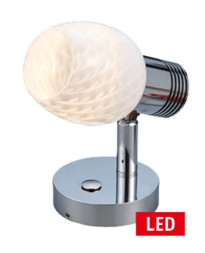 Led Wand-Leselampe, 10-30v, Aluminium, D=97mm, H=104mm, Dimmbar Mit Schalter
