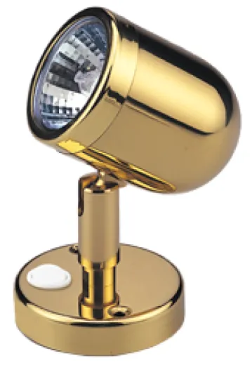 Led Wand-Leselampe (Mini), Messing, 12v, Led 12x 5ø, H=109mm