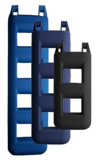 Allpa Treppenfender 25x12x55cm, Schwarz, Zweistufig