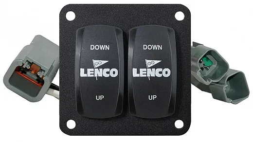 LENCO Doppel-Kippschalter Set mit Anschlusskabel