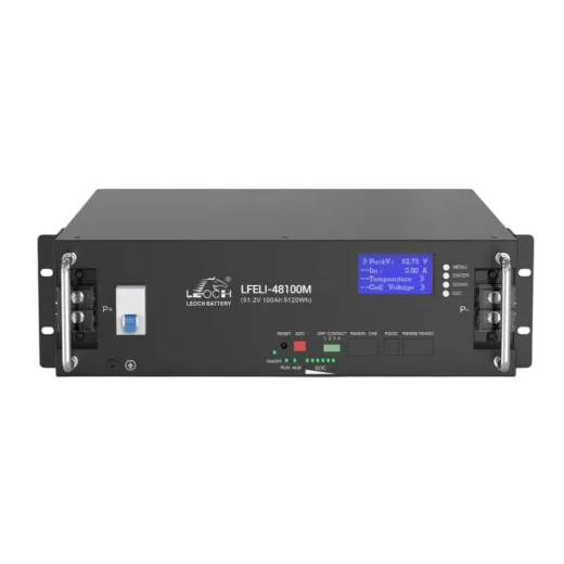 Leoch accu 19" 51.2V/100Ah 5.12kWh