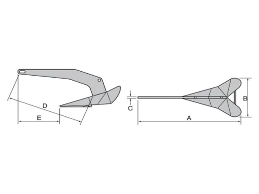 Lewmar DTX Anker Edelstahl 32kg