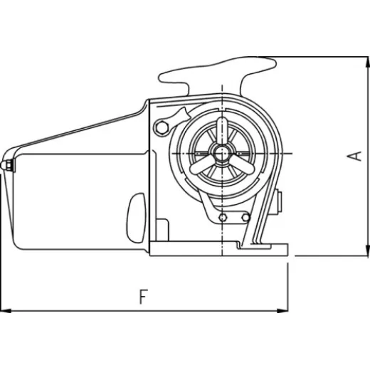 Lofrans Windlasses Ankerwinde Horizontal, Modell Tigres, 10mm, Din766, 12v, 1500w, Mit Spillkopf