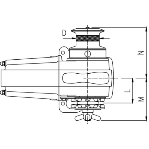 Lofrans Windlasses Ankerwinde Horizontal, Modell Tigres, 12mm, Iso/Din766, 24v, 1500w, Mit Spillkopf