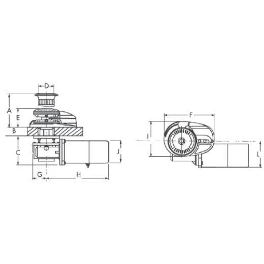 Lofrans Ankerwinde Vertikal, Modell Project X4, 12mm (Ccw), 24v, 2300w, Mit Spillkopf