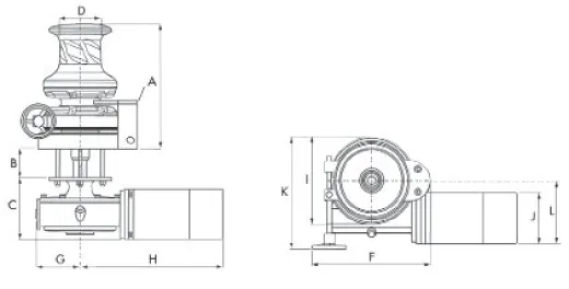 Lofrans Windlasses Ankerwinde Vertikal, Modell Project X5, 12mm, 24v, 3000w, Mit Spillkopf
