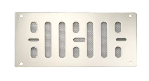 Lüftungsblech Edelstahl 229 x 76mm mit Screen