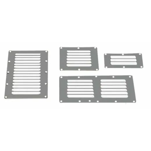 Lüftungsgitter quadratisch (Edelstahl, 115 x 127 mm, ja)