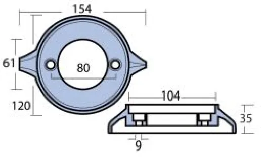 Magnesium Anode Ring Volvo 280/290