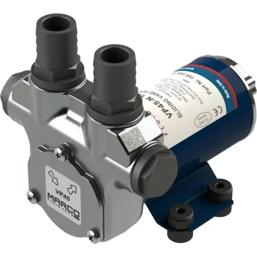 MARCO VP45-N Kunststoff-Flügelzellenpumpe (24V/10A, 3/4", 45 l/min., 2 m, 1.2 bar, 153 x 160 x 131 mm)