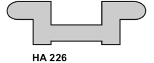 Mastschiene 19mm 2600mm gelocht