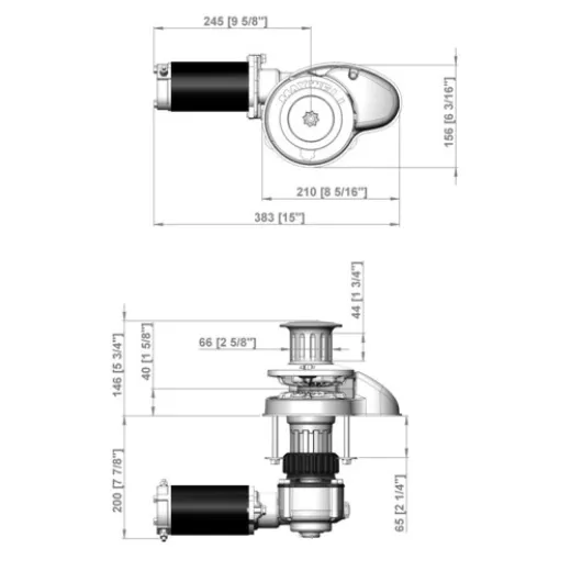 Maxwell verti Ankerwinde mit Spill RC86 24V